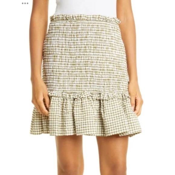 NWT $298 Veronica Beard Aloya Smocked Skirt - Picture 1 of 9